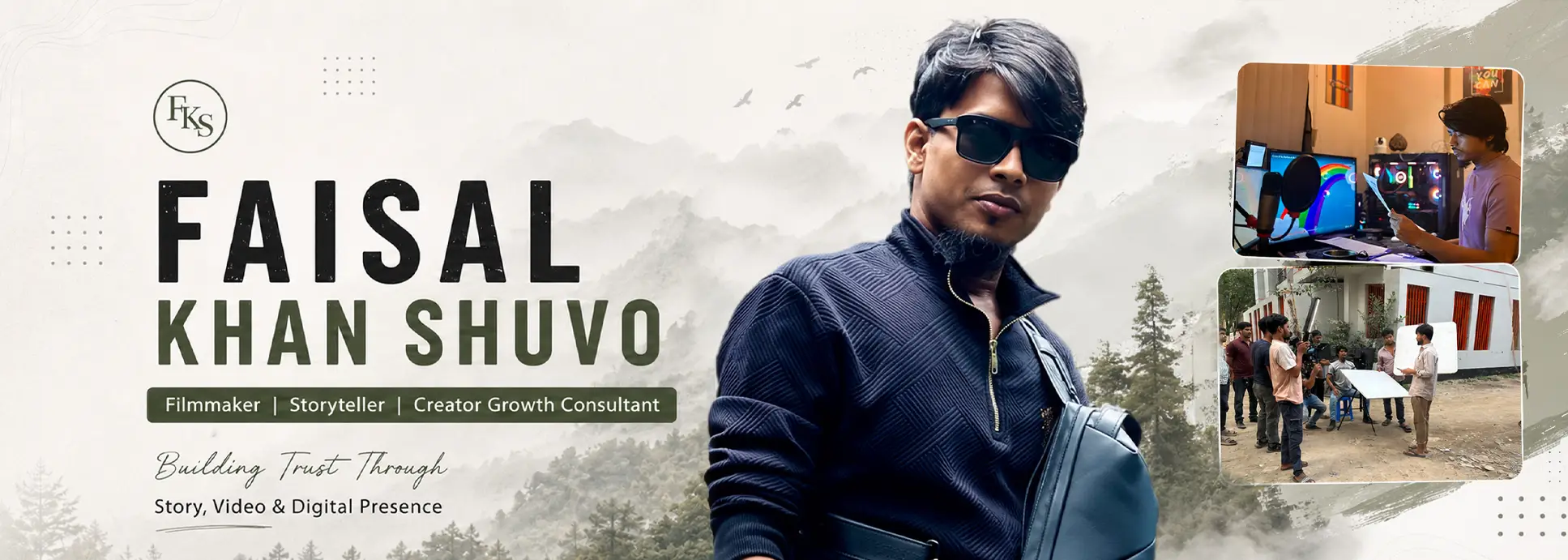 Faisal Khan Shuvo cinematic banner portrait