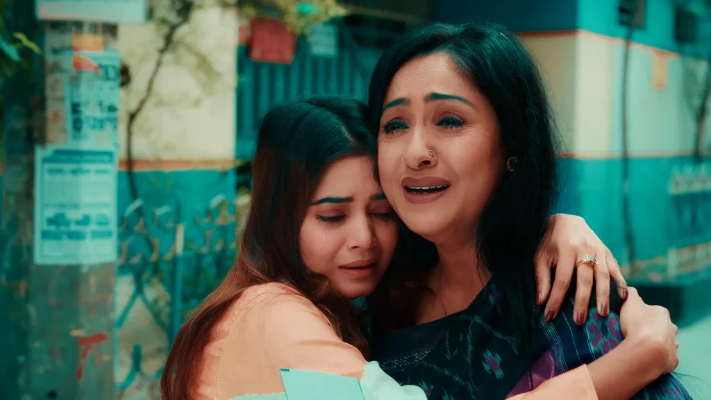 Two worried women react during a tense family confrontation in Sei Ami Nei Ami, a Bangla Full Natok and Family Suspense Drama.