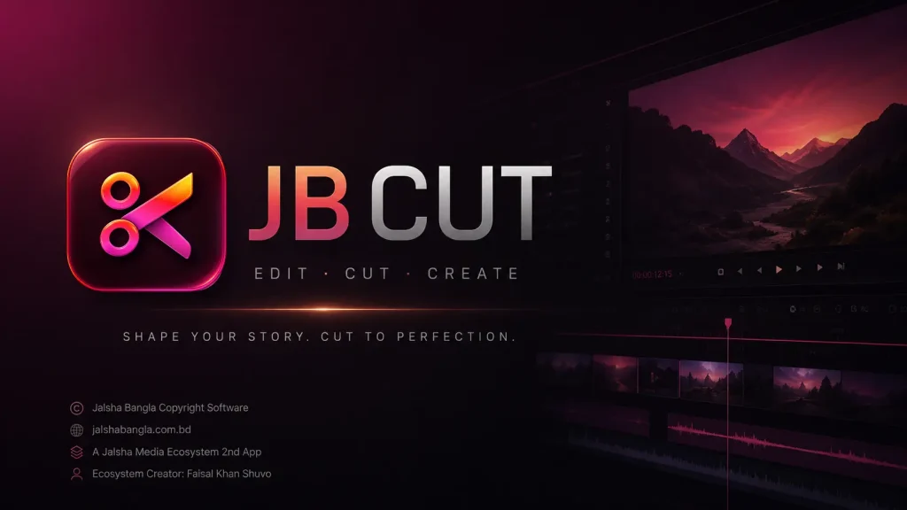 JB CUT video editing and clip rendering app Banner